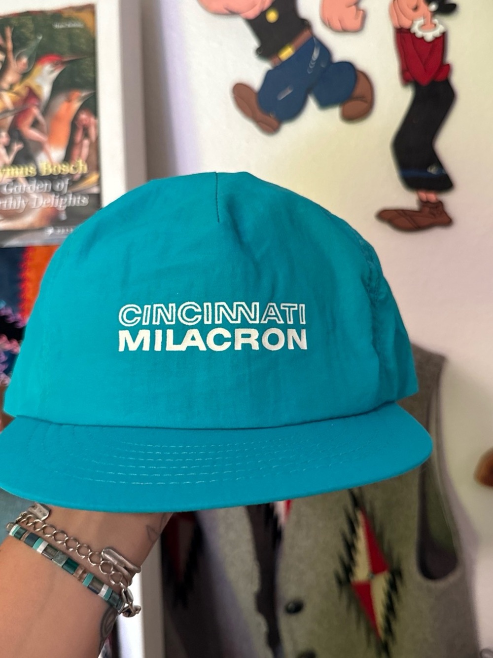 Vintage headstock Cincinnati Teal SnapBack hat